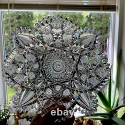 Abp Cut Glass Bowl Outstanding Cutting, Excellent Condition