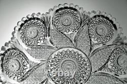 Abp Cut Glass Crystal Bowl In Blackmer's Rare Iris Pattern