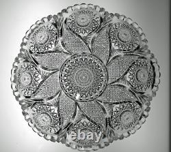 Abp Cut Glass Crystal Bowl In Blackmer's Rare Iris Pattern