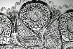 Abp Cut Glass Crystal Bowl In Blackmer's Rare Iris Pattern