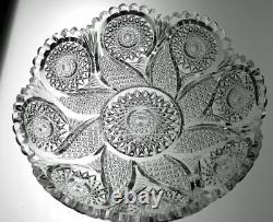 Abp Cut Glass Crystal Bowl In Blackmer's Rare Iris Pattern