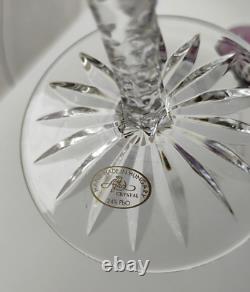 Ajka Arabella Rare Amethyst Cut To Clear Crystal Martini Glasses Set Of 4