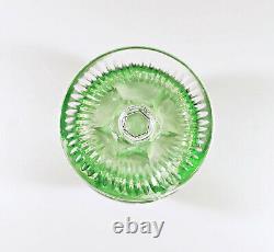 Ajka Emerald Green Marsala Brandy Cognac Cut Crystal Glass Set Of 6! (bt037)