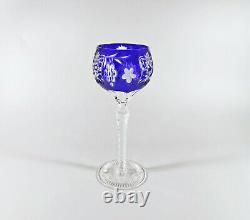 Ajka Patchwork Marsala Cut To Clear Crystal Wine Glass Set Of 6! (bt038)