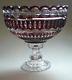Ajka Red Cut to Clear Crystal Centerpiece Bowl Signed Magna Neimith #532/750