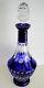 Ajka Xenia King Louis Cobalt Blue Cased Cut To Clear Crystal Decanter