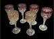 Amaris By Nachtmann Cut to Clear Crystal Wine Glass lot of 6 Full Set