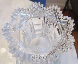 Amazing Antique ABP American Brilliant Cut Crystal Glass Vase