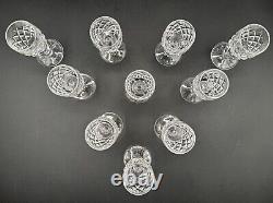 Amazing Set of 10 WATERFORD CRYSTAL Donegal (Cut) Cordial Glasses, MINT