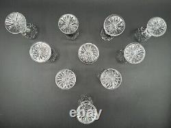Amazing Set of 10 WATERFORD CRYSTAL Donegal (Cut) Cordial Glasses, MINT