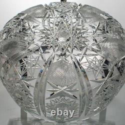 America Brilliant Period Cut to Clear Crystal Fruit Bowl Vintage Decor