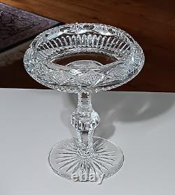 American Brilliant ABP Cut Glass Compote Crystal Rolled Rim