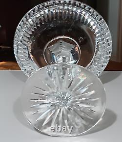 American Brilliant ABP Cut Glass Compote Crystal Rolled Rim