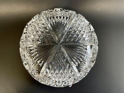 American Brilliant Antique Thick Cut Glass Crystal 8 Bowl Hobstars ABP