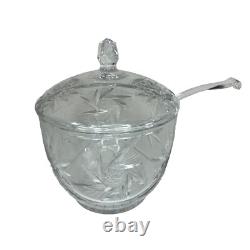 American Brilliant Crystal Cut Glass Punch Bowl Set