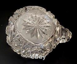 American Brilliant Cut Crystal Creamer & Sugar Bowl Early 1900', ABP Crystal
