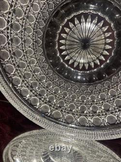 American Brilliant Cut Crystal Glass Bowl