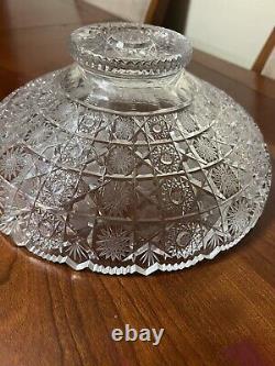 American Brilliant Cut Crystal Glass Bowl
