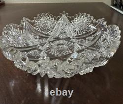 American Brilliant Cut Crystal Glass Bowl 8