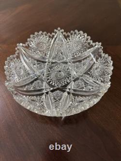 American Brilliant Cut Crystal Glass Bowl 8