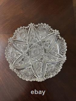 American Brilliant Cut Crystal Glass Bowl 8