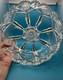 American Brilliant Cut Crystal Glass Bowl, Round Geometric, 10 wide 4 deep