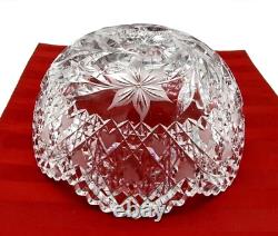 American Brilliant Cut Crystal Glass Fruit Bowl Flowers Hearts Starbursts (READ)