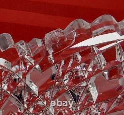 American Brilliant Cut Crystal Glass Fruit Bowl Flowers Hearts Starbursts (READ)