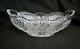 American Brilliant Cut Crystal Glass Oval Bowl Centerpiece Sawtooth Rim 12 1/2