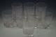 American Brilliant Cut Crystal Set Of 8 Tumblers, Poinsettia, Cut Bottom