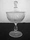 American Brilliant Cut Glass 1876-1916 Insect design engraved covered compote
