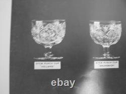 American Brilliant Cut Glass 1876-1916 Set 6 Holland by Hawkes wine stems