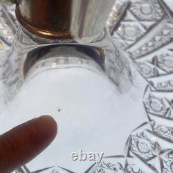 American Brilliant Cut Glass ABP Alhambra Epergne Flower Meriden Glass ABP