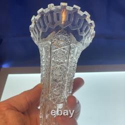 American Brilliant Cut Glass ABP Alhambra Epergne Flower Meriden Glass ABP
