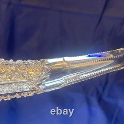 American Brilliant Cut Glass ABP Alhambra Epergne Flower Meriden Glass ABP