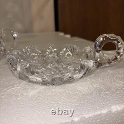 American Brilliant Cut Glass Crystal Full 10 Piece Set Rare Antique Find