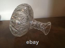 American Brilliant Cut Glass Crystal Water Carafe Wine Decanter 19th century