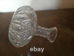 American Brilliant Cut Glass Crystal Water Carafe Wine Decanter 19th century