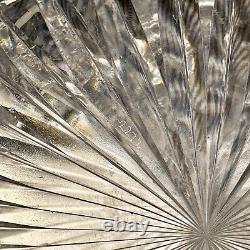 American Brilliant Cut Glass Huge Rose Bowl Vase Antique Crystal