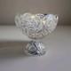 American Brilliant Cut Glass Pedestal Punch Bowl 14 Libbey Style Cut Crystal