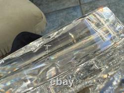 American Brilliant Cut Glass Pedestal Punch Bowl 14 Libbey Style Cut Crystal