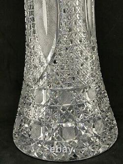 American Brilliant Cut Glass-Propeller By Parsche For Marshall Fields-Vase 12