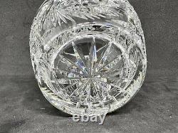 American Brilliant Cut Glass-Stunning 6 Lidded Jar/Humidor-Prisms & Pinwheels