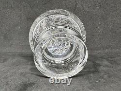 American Brilliant Cut Glass-Stunning 6 Lidded Jar/Humidor-Prisms & Pinwheels