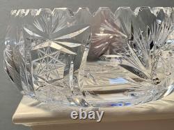 American Brilliant Hand-Cut Crystal Bowl with Sawtooth Rim