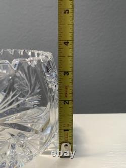 American Brilliant Hand-Cut Crystal Bowl with Sawtooth Rim