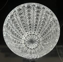 American Brilliant Period ABP Cut Crystal Glass Vase Buttons & Diamonds 8.25 T