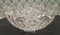 American Brilliant Period Clear Cut Crystal Glass Centerpiece Bowl 8 Antique