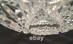 American Brilliant Period Clear Cut Crystal Glass Centerpiece Bowl 8 Antique