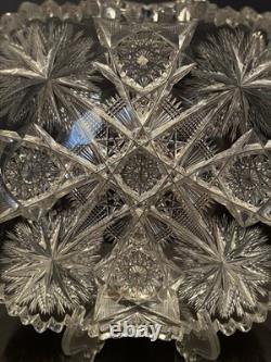 American Brilliant Period Crystal Glass Cut Bowl 8